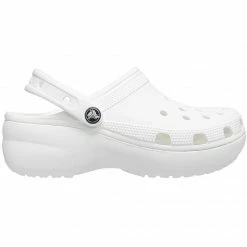 Slides Crocs Womens Classic Platform Clog - White