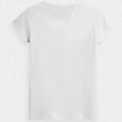 4F Womens Short Sleeves T-Shirt - White Outdoor Clothing