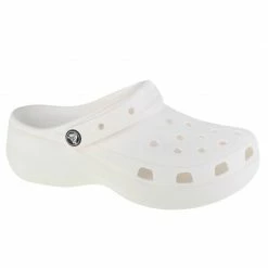 Slides Crocs Womens Classic Platform Clog - White