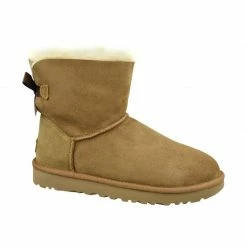 UGG Womens Mini Bailey Bow II Shoes - Brown