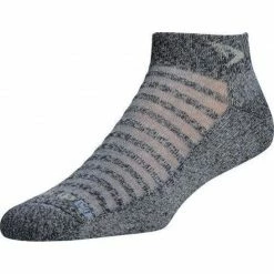 Walking Socks Drymax Mens Lite-Mesh Mini Crew Running Socks - Gray