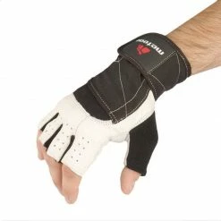 Meteor Unisex Bodybuilding Grip 10 Gloves - Black/White