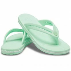 Slides Crocs Womens Crocband Flip-Flops - Mint