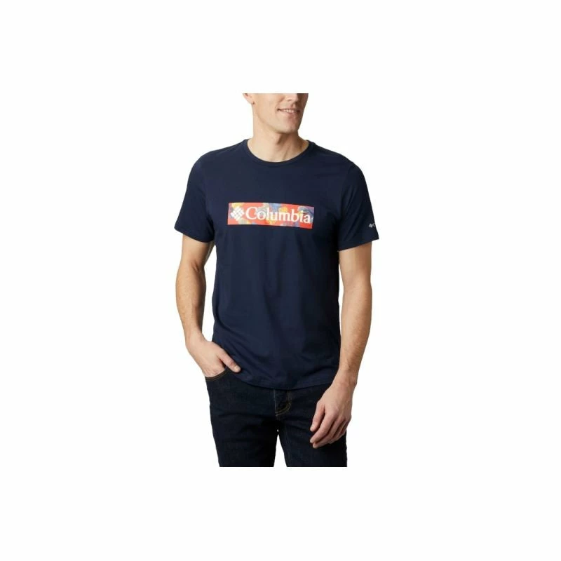 Columbia Mens M Rapid Ridge Graphic Tee - Navy Blue Outdoor Clothing