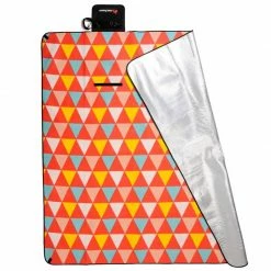 Meteor Triangles Picnic Blanket 200x200 CM - Red