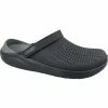 Crocs Mens LiteRide Clog Slides - Black