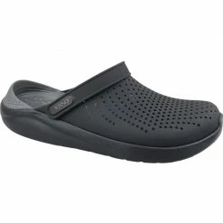 Crocs Mens LiteRide Clog Slides - Black