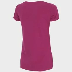 4F Womens Short Sleeves T-shirt - Dark Pink