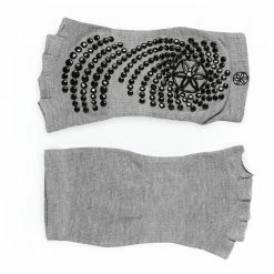 Gaiam Fingerless Anti-Slip Yoga Socks - Grey Yoga Accessories