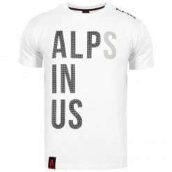 Alpinus Men's Alps In Us T-shirt - White Outdoor Clothing