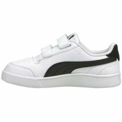 Puma Junior Shuffle V PS Shoes - White/Black Footwear