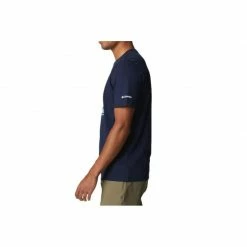 Outdoor Clothing Columbia Mens M Rapid Ridge Graphic Tee - Navy Blue