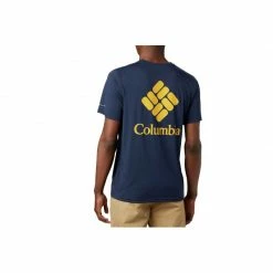 Outdoor Clothing Columbia Mens Maxtrail Short Sleeve Logo Tee - Navy Blue