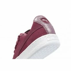 Footwear Puma Womens Suede Crush Frosted Shoes - Burgundy