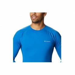 Columbia Mens Omni Heat 3D Knit Crew II T-shirt - Blue Outdoor Clothing
