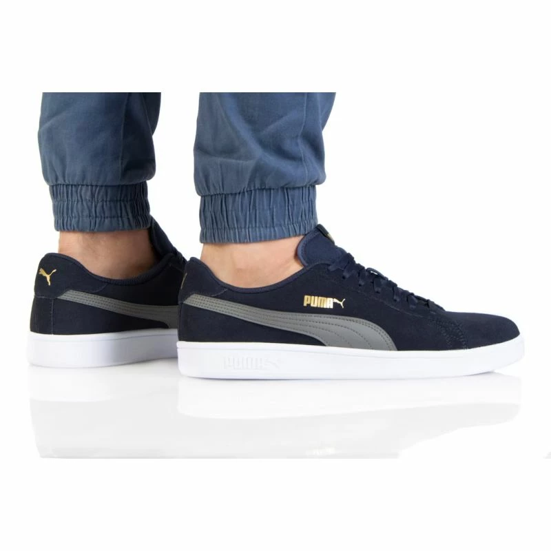 Puma Mens Smash V2 Shoes - Navy Blue