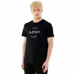Outhorn Mens Printed T-shirt - Deep Black Outdoor Clothing