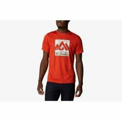 Columbia Mens Zero Rules Short Sleeve Graphic Shirt - Orange