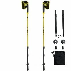 Hiking Alpinus Latemar Nordic Walking Poles - Yellow