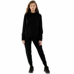 Outdoor Clothing Outhorn Womens Comfortable Sweatshirt - Deep Black