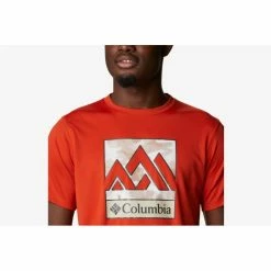 Columbia Mens Zero Rules Short Sleeve Graphic Shirt - Orange