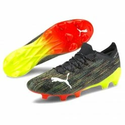 Puma Mens Ultra 1.2 FG AG Football Boots - Black/Green/Red