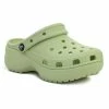 Slides Crocs Womens Classic Platform Clog - Green