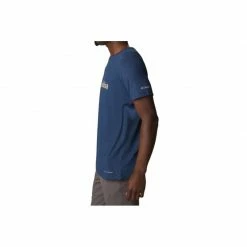 Outdoor Clothing Columbia Mens Tech Trail Graphic Tee - Navy Blue