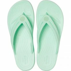 Slides Crocs Womens Crocband Flip-Flops - Mint