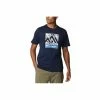 Outdoor Clothing Columbia Mens M Rapid Ridge Graphic Tee - Navy Blue