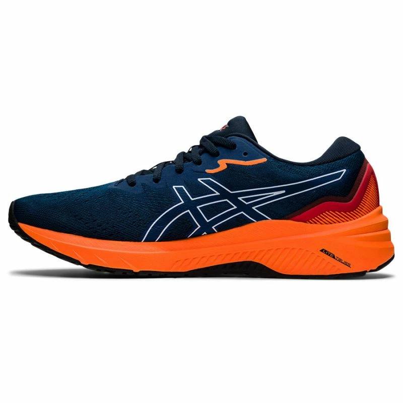 Trainers Asics Mens GT-1000 11 Running Shoes - Dark Blue/Orange