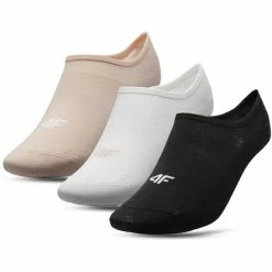4F Womens Socks - White/Black/Pink