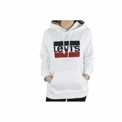 Outdoor Clothing Levi's Womens Sport Graphic Hoodie - White
