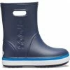 Crocs Junior Wellingtons Crocband Rain Boots - Navy Blue