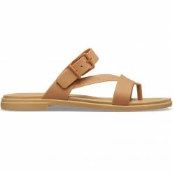 Crocs Womens Tulum Toe Post Sandals - Caramel