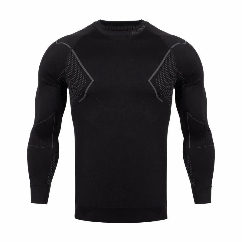 Alpinus Mens Active Base Layer Thermoactive T-Shirt - Black/Gray