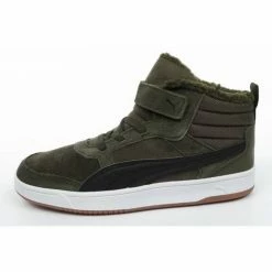 Puma Junior Rebound Street SD Fur PS Shoes - Green