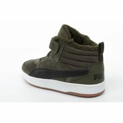 Puma Junior Rebound Street SD Fur PS Shoes - Green