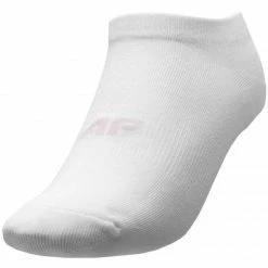 4F Womens Everyday Socks - White/Pink/Medium Melange Walking Socks