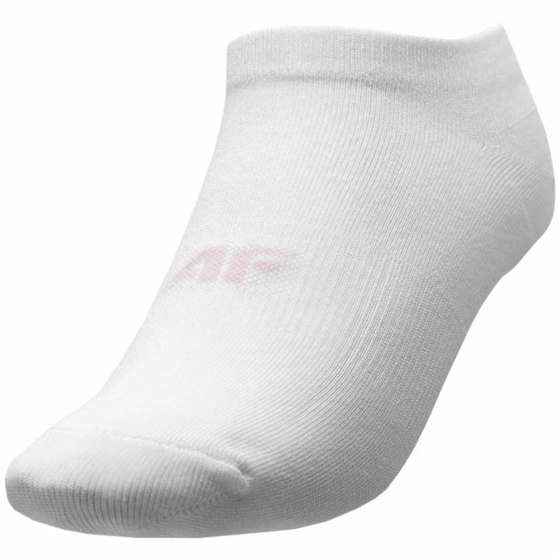 4F Womens Everyday Socks - White/Pink/Medium Melange Walking Socks