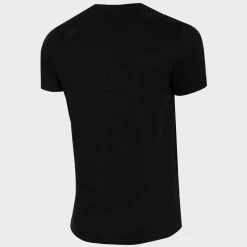 4F Mens Round Neck T-shirt - Black Outdoor Clothing