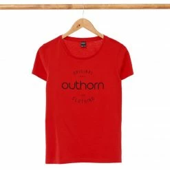 Outdoor Clothing Outhorn Womens Printed T-Shirt - Red