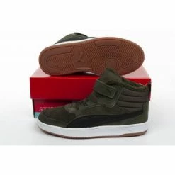 Puma Junior Rebound Street SD Fur PS Shoes - Green