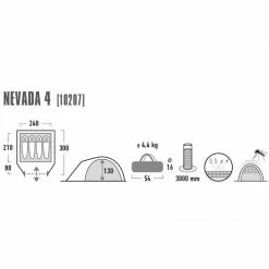 High Peak Nevada 4 Tent - Black