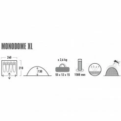 Tents High Peak Monodome 4 Tent - Black