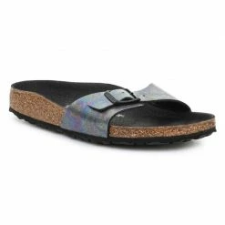 Birkenstock Womens Madrid Iridescent Slippers - Black