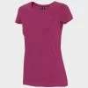 4F Womens Short Sleeves T-shirt - Dark Pink