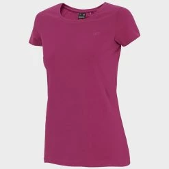 4F Womens Short Sleeves T-shirt - Dark Pink