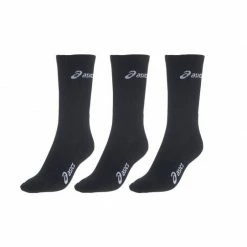 Asics Unisex 3 Pack Crew Socks - Black Walking Socks