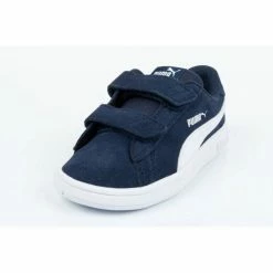 Puma Junior Smash V2 Shoes - Navy Blue